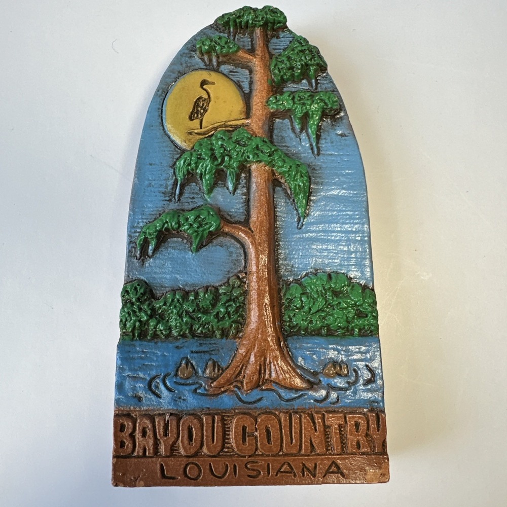 Bayou Country Louisiana Wood Refrigerator Fridge Magnet